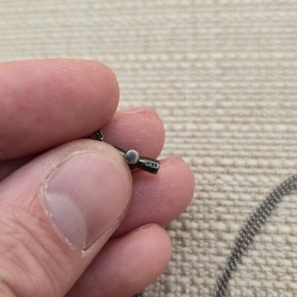 16 Inch Sterling Silver Heavily Tarnished James Avery Cross Necklace A4876 - Picture 4 of 8